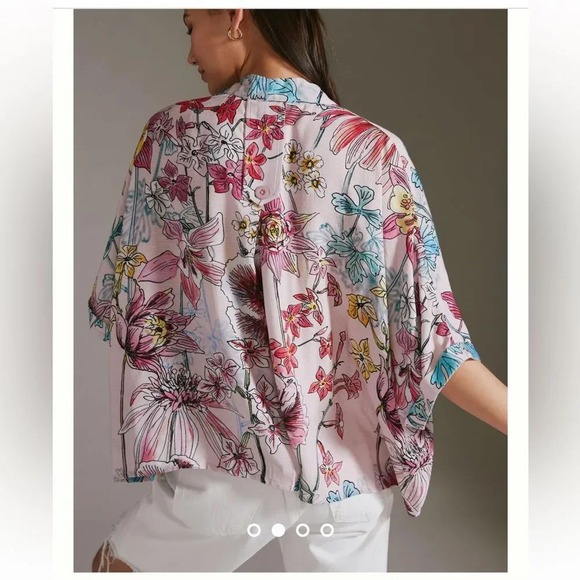 Anthropologie Blank London Mixed Floral Cover Up Kimono - Picture 1 of 4